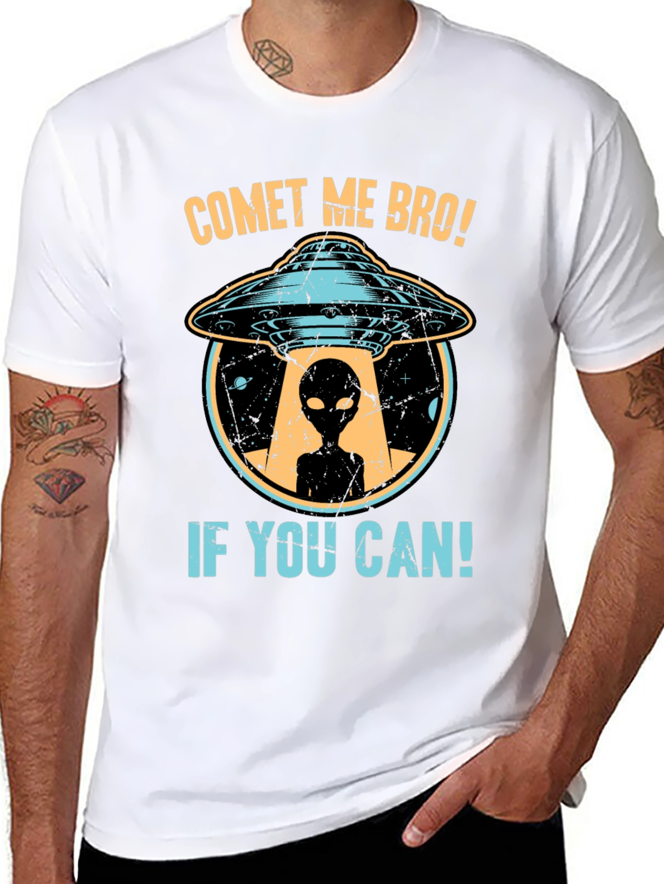 Comet Me Bro! UFO Alien Graphic T-Shirt