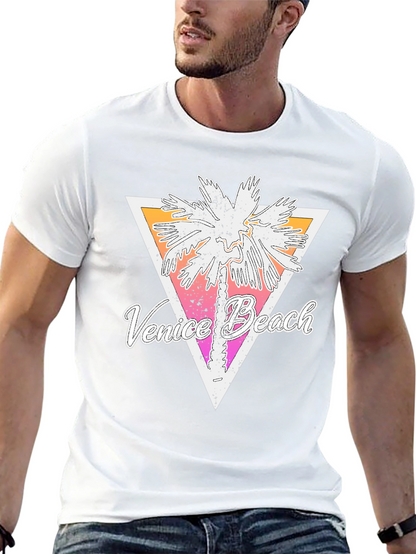Venice Beach Palm Tree Graphic T-Shirt