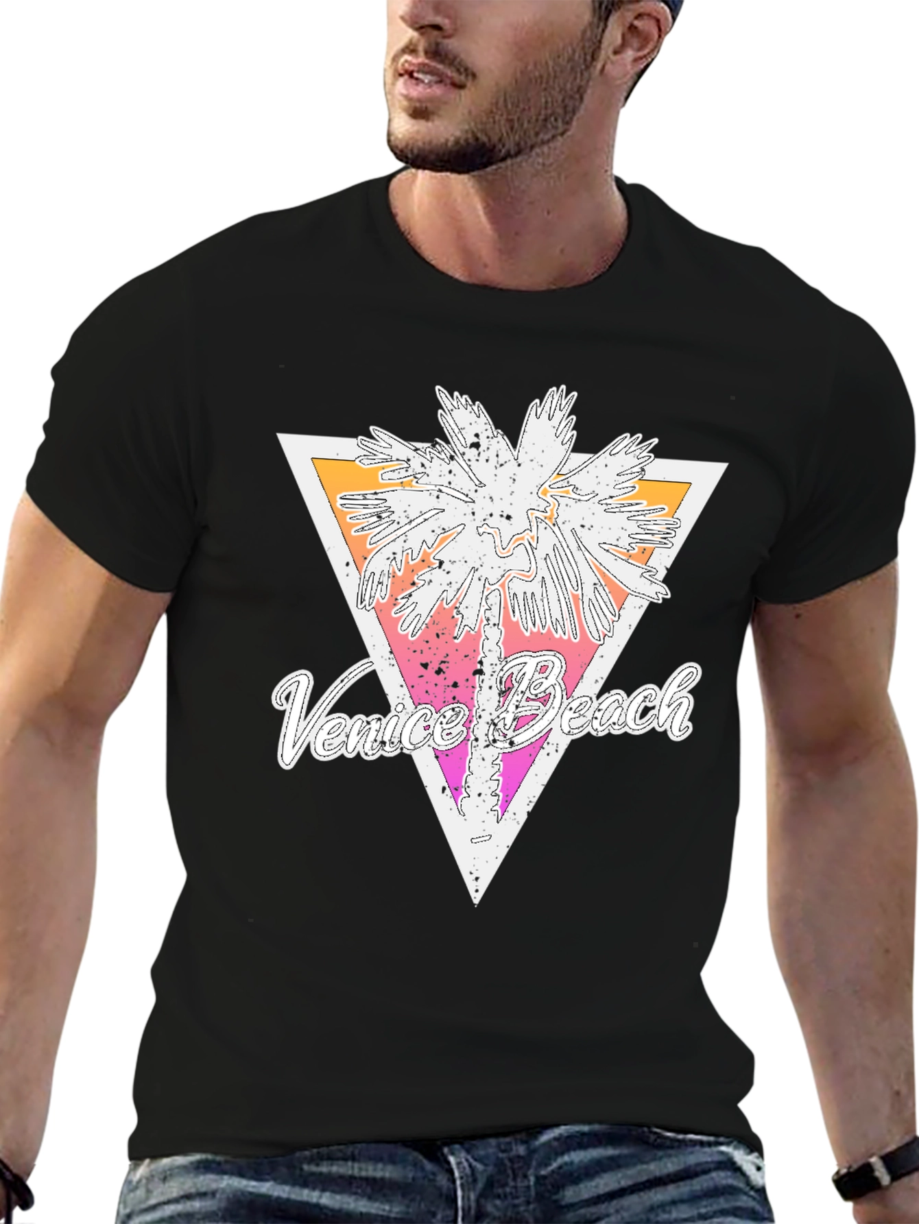 Venice Beach Palm Tree Graphic T-Shirt