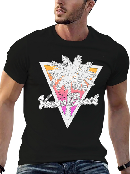 Venice Beach Palm Tree Graphic T-Shirt