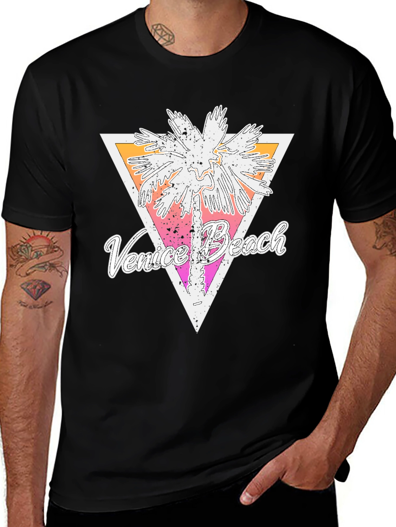 Venice Beach Palm Tree Graphic T-Shirt