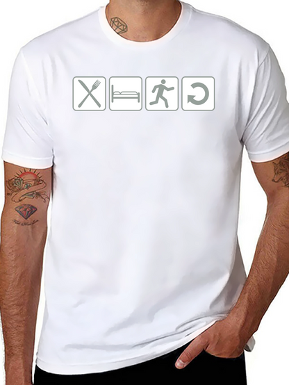 Eat Sleep Run Repeat - Black Graphic T-Shirt