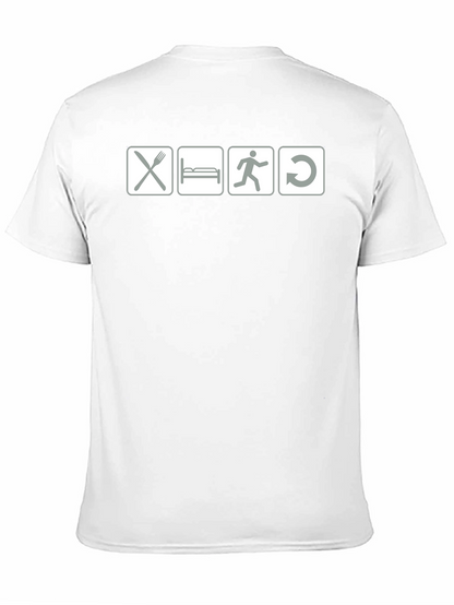 Eat Sleep Run Repeat - Black Graphic T-Shirt