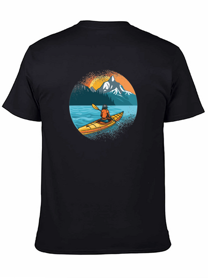 Kayaking Adventure Graphic Tee - Black