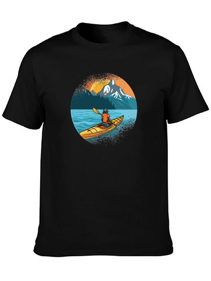 Kayaking Adventure Graphic Tee - Black