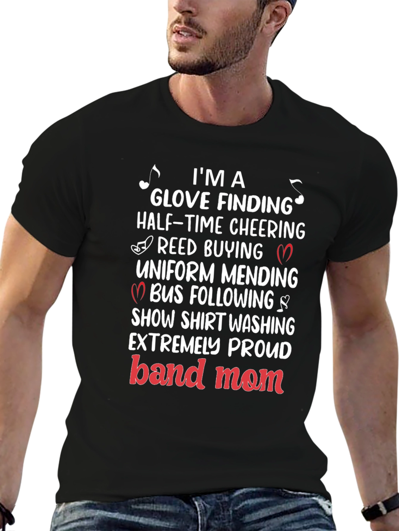 Band Mom T-Shirt: Glove Finding Half-Time Cheering