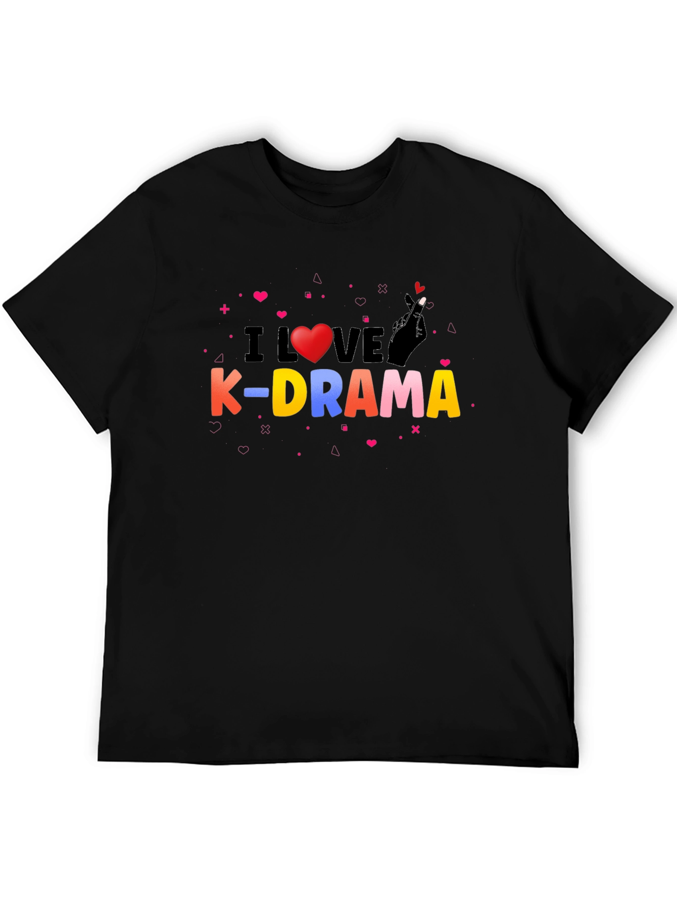 I Love K-Drama Black Graphic Tee