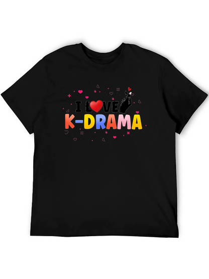 I Love K-Drama Black Graphic Tee
