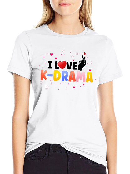 I Love K-Drama Black Graphic Tee