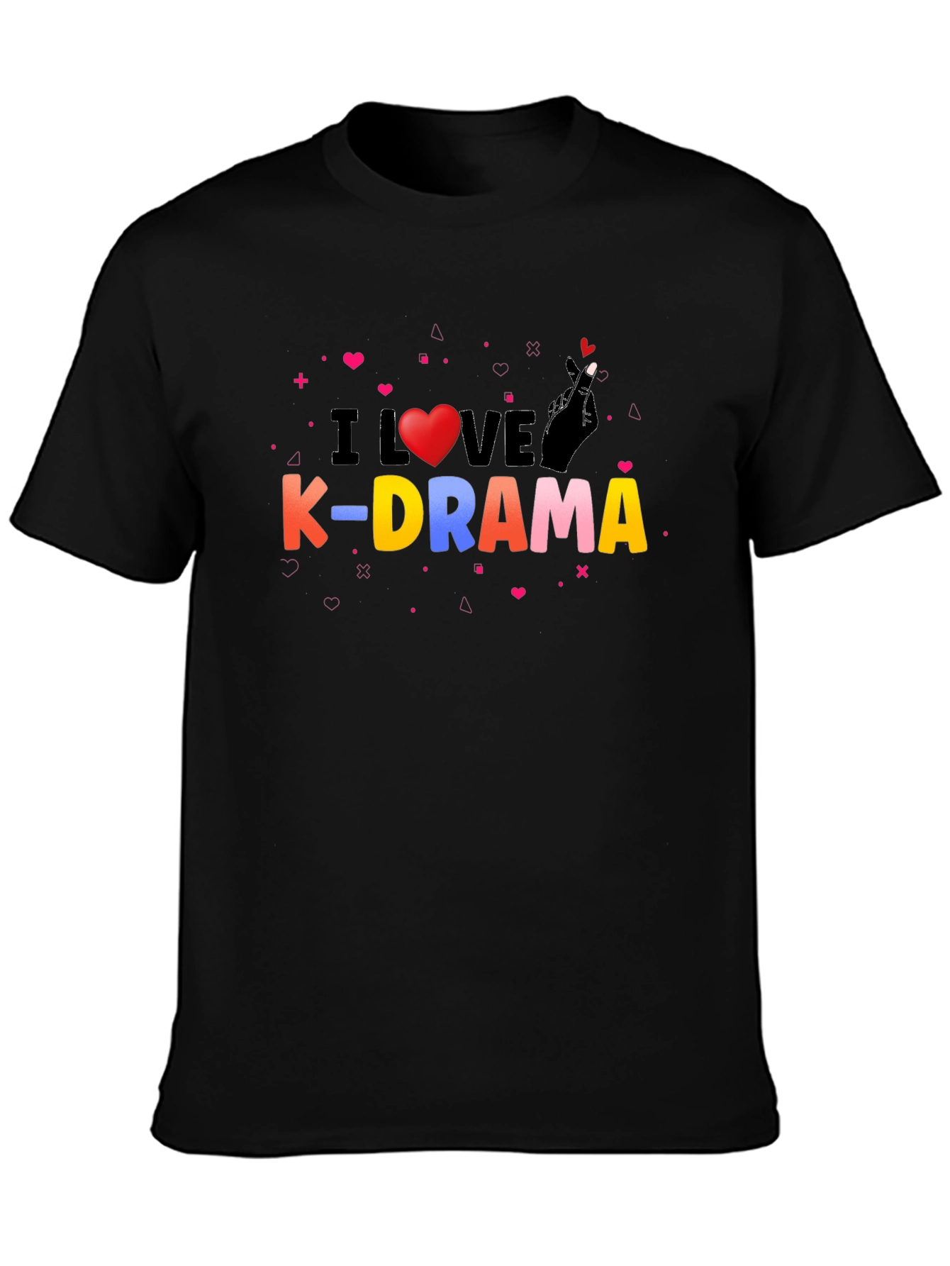 I Love K-Drama Black Graphic Tee