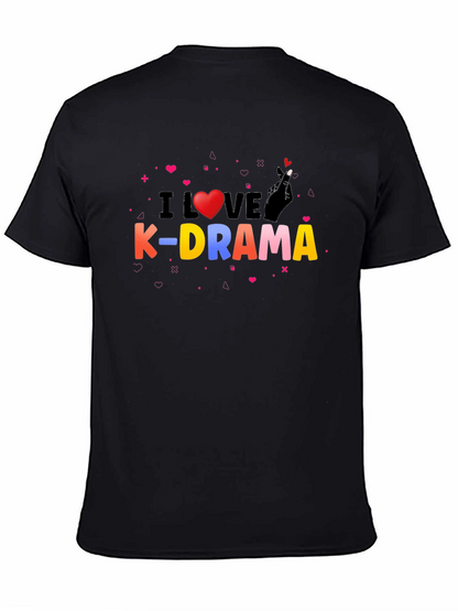 I Love K-Drama Black Graphic Tee