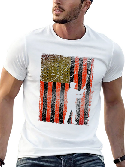 American Flag Fishing T-Shirt