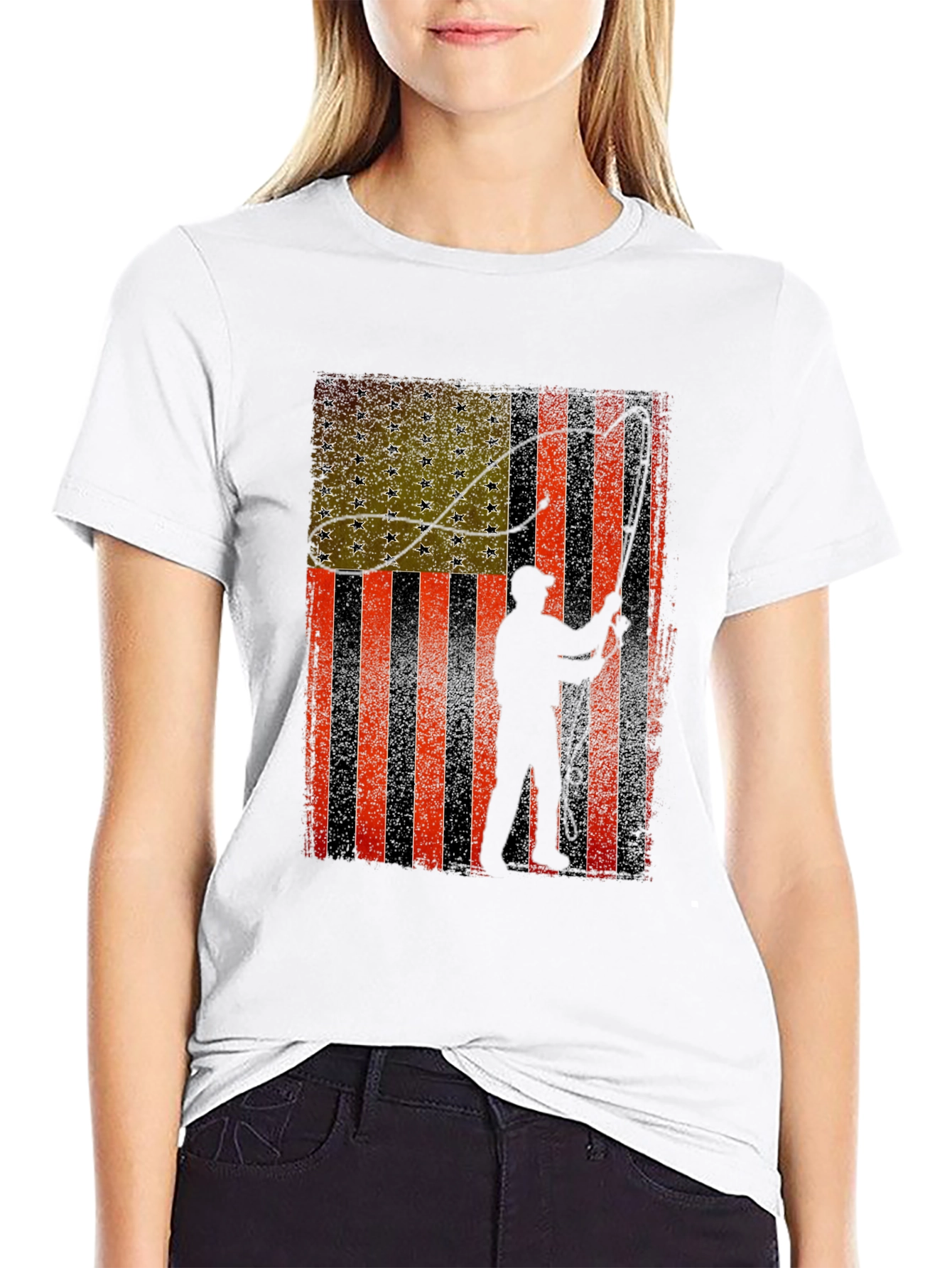 American Flag Fishing T-Shirt