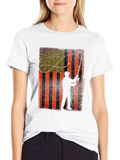 American Flag Fishing T-Shirt