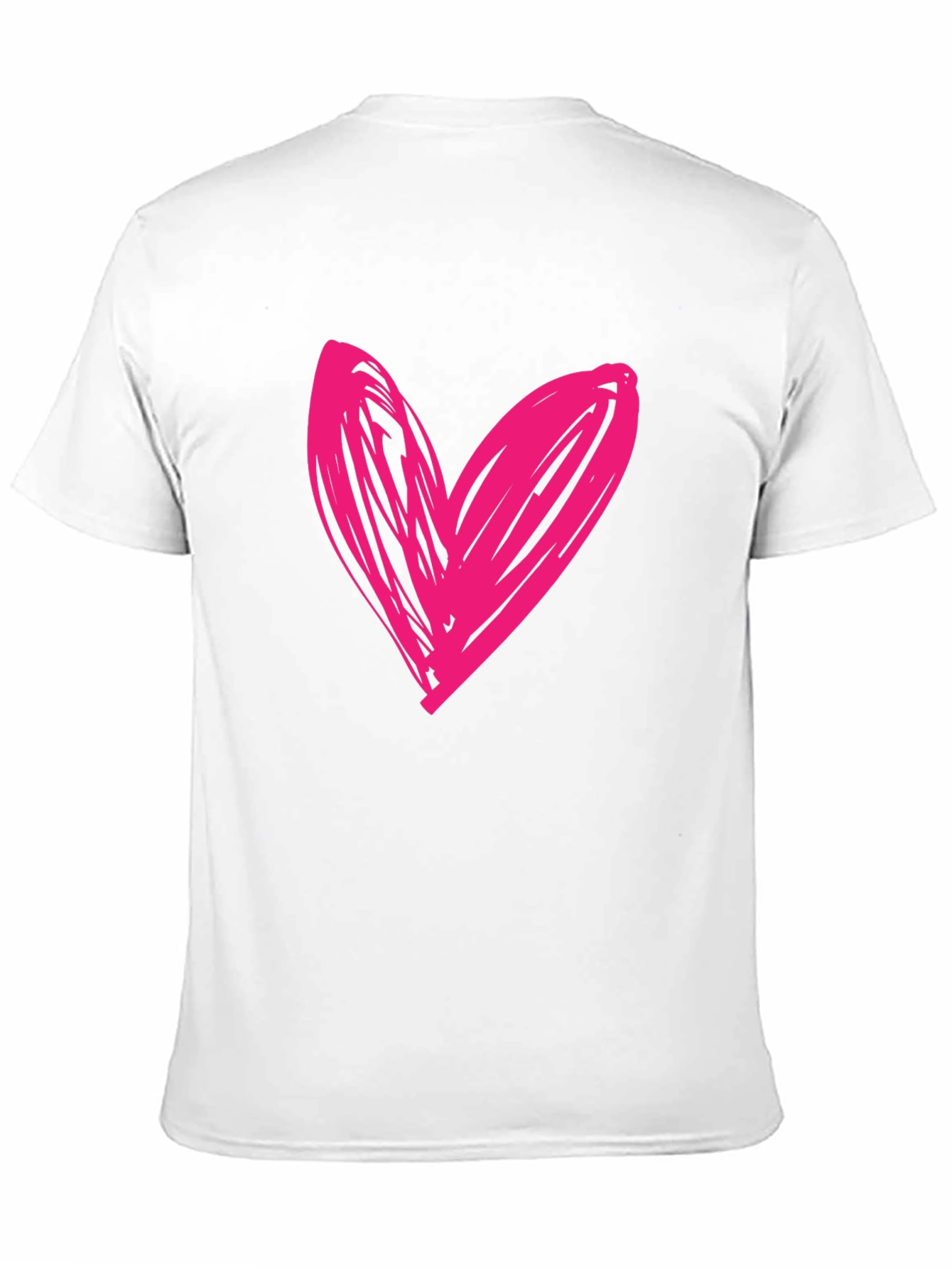 Heart Scribble Black T-Shirt