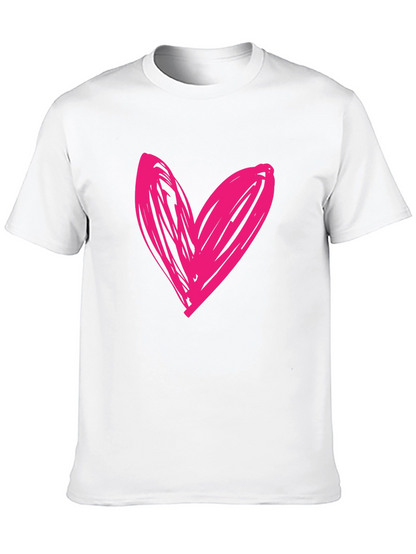 Heart Scribble Black T-Shirt