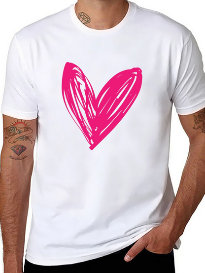Heart Scribble Black T-Shirt