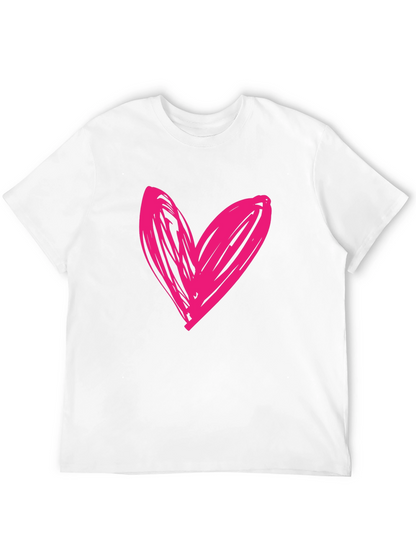 Heart Scribble Black T-Shirt