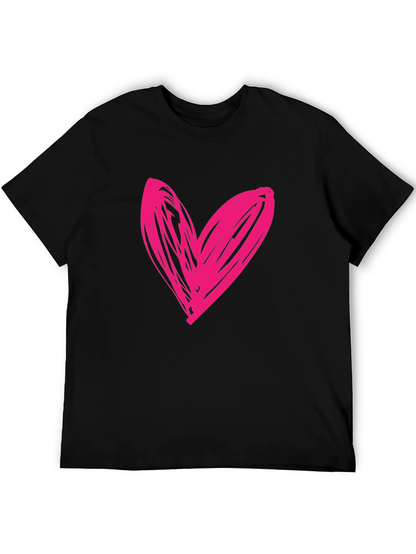 Heart Scribble Black T-Shirt