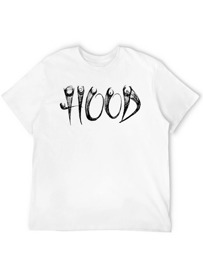 Edgy Black HOOD Graphic Tee