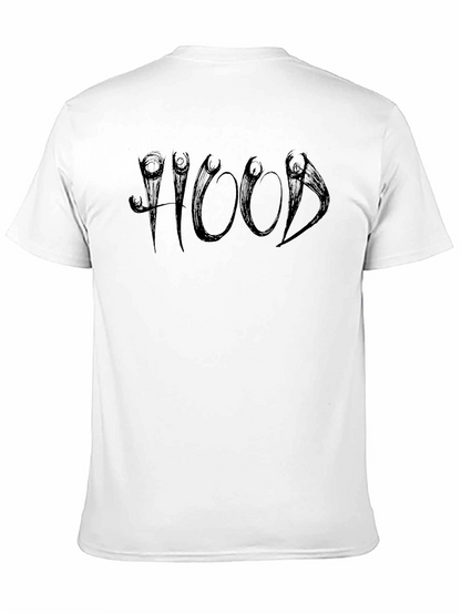 Edgy Black HOOD Graphic Tee