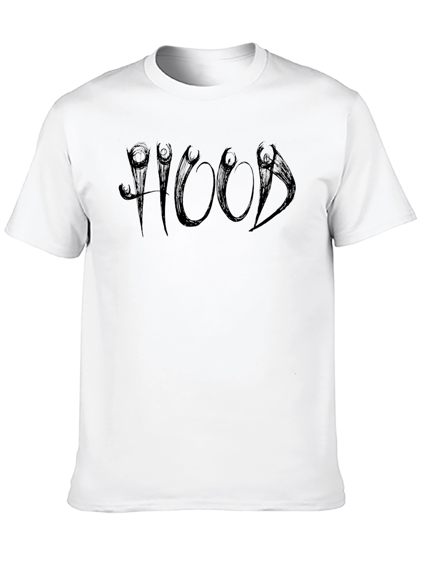 Edgy Black HOOD Graphic Tee