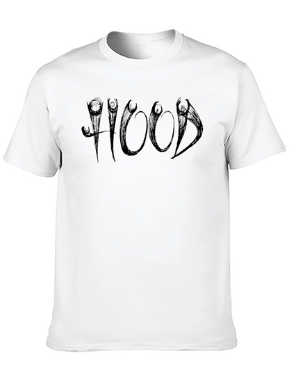 Edgy Black HOOD Graphic Tee