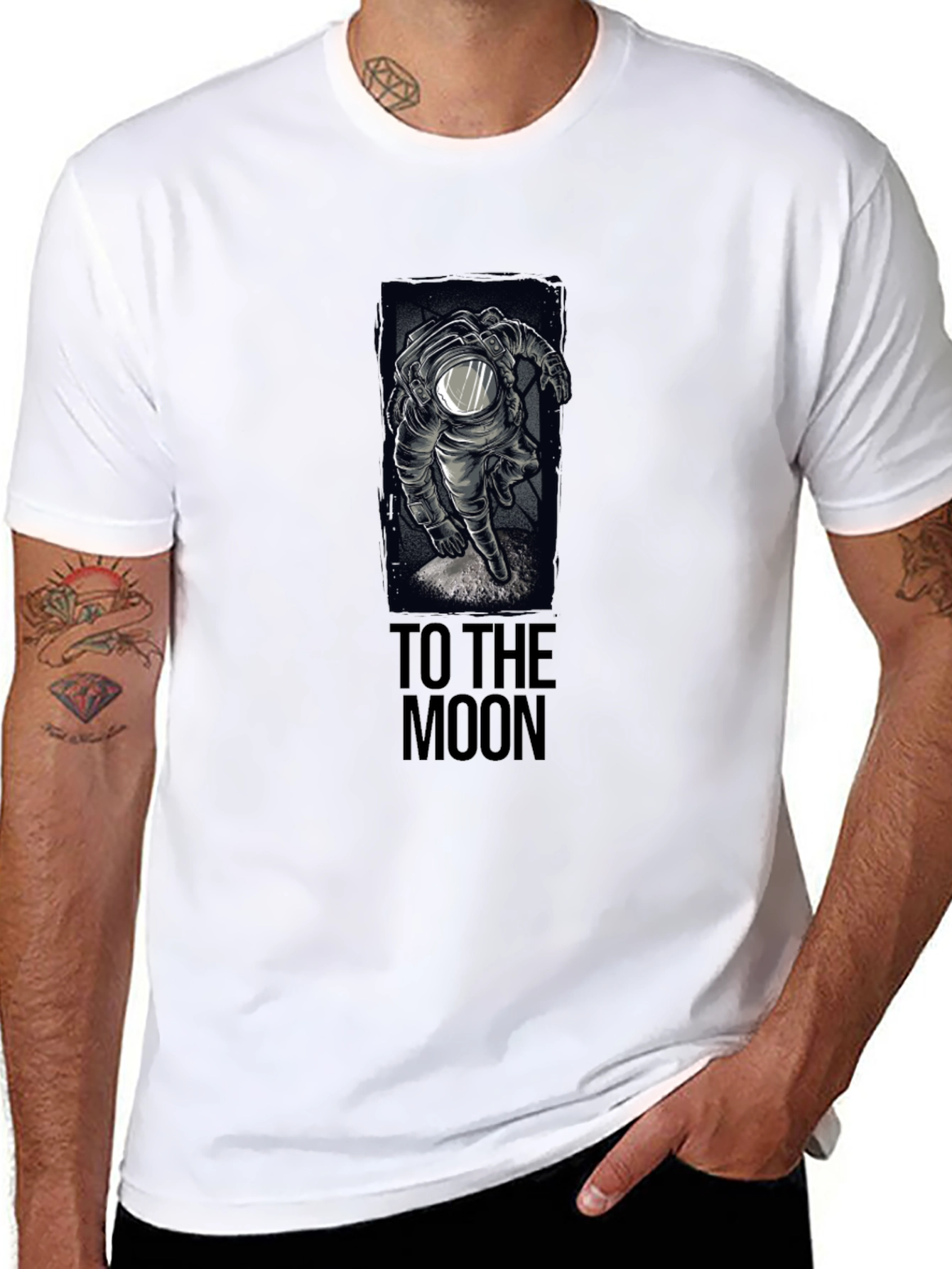To The Moon Astronaut Graphic T-Shirt