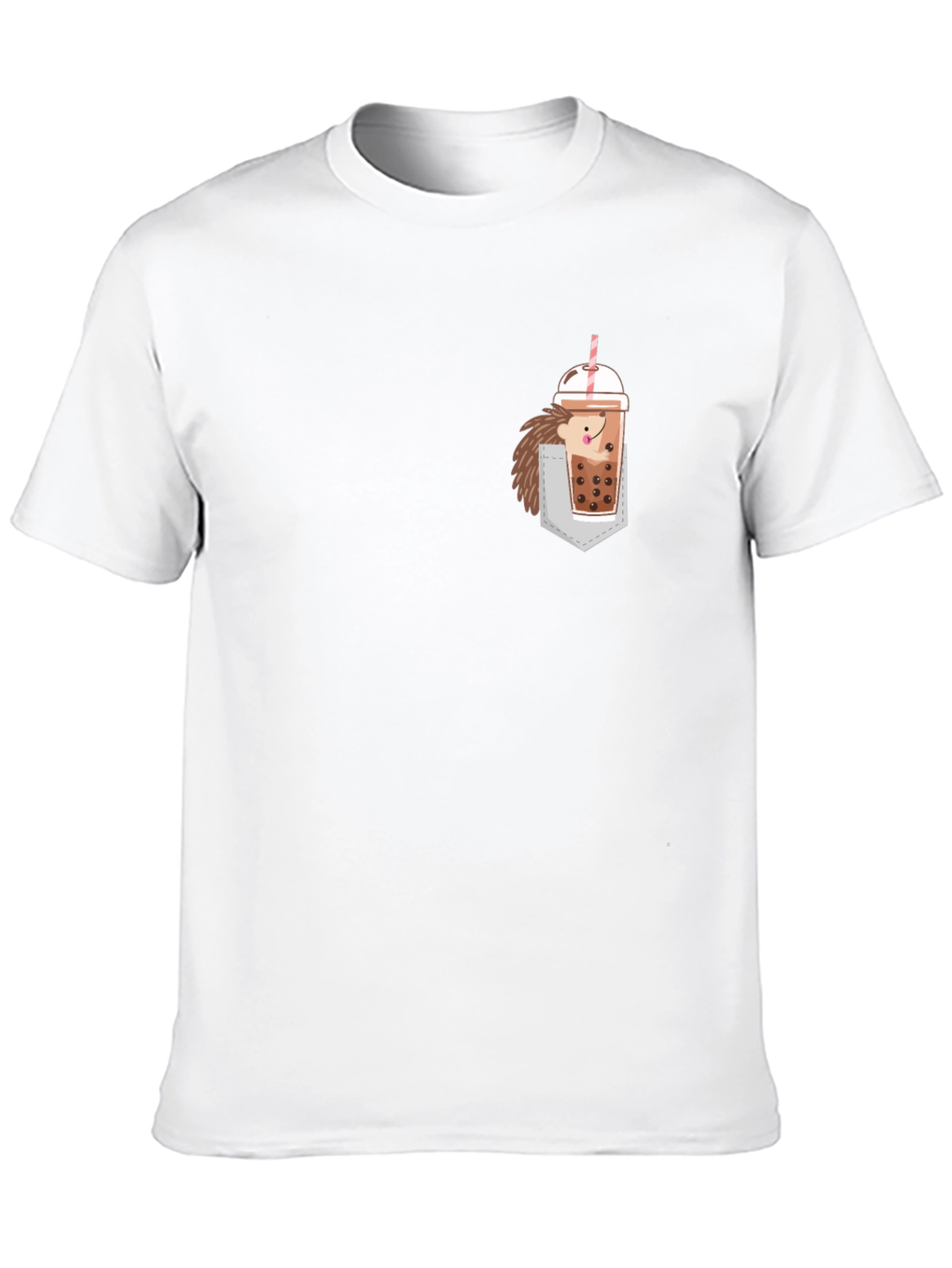 Pocket Hedgehog Boba Tea T-Shirt