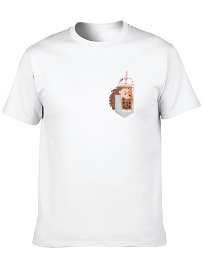 Pocket Hedgehog Boba Tea T-Shirt