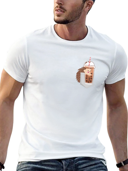 Pocket Hedgehog Boba Tea T-Shirt