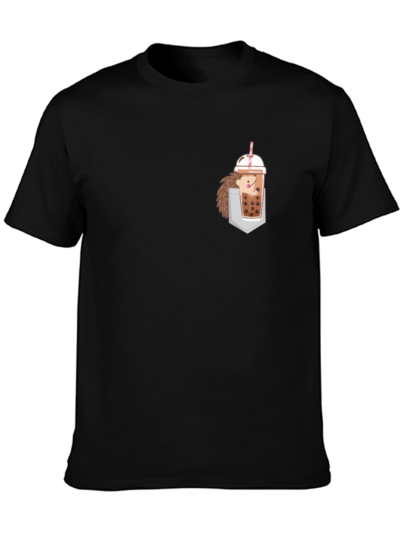 Pocket Hedgehog Boba Tea T-Shirt