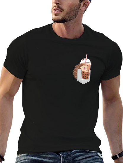 Pocket Hedgehog Boba Tea T-Shirt