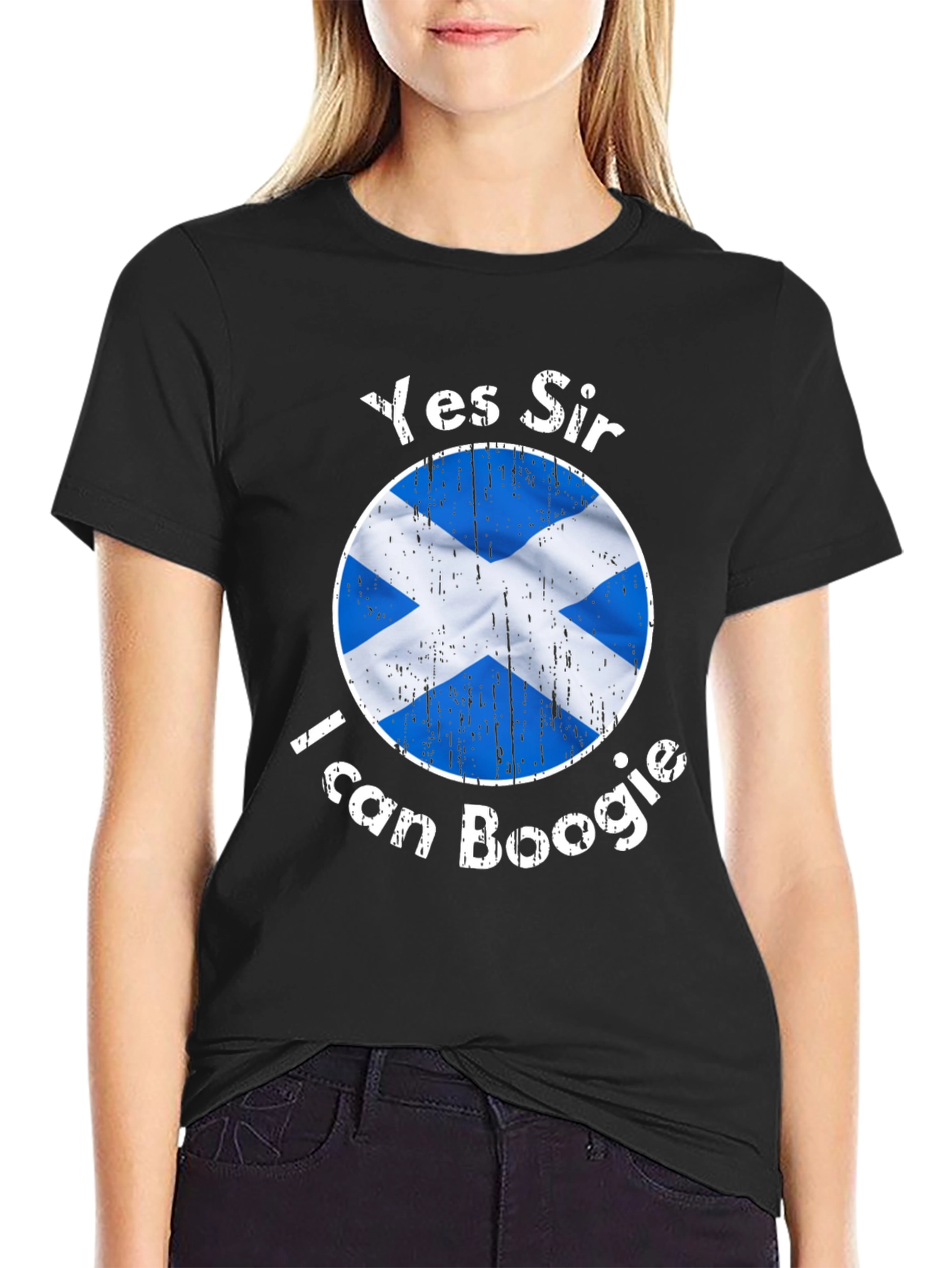 Yes Sir I Can Boogie Scotland Flag Graphic T-Shirt