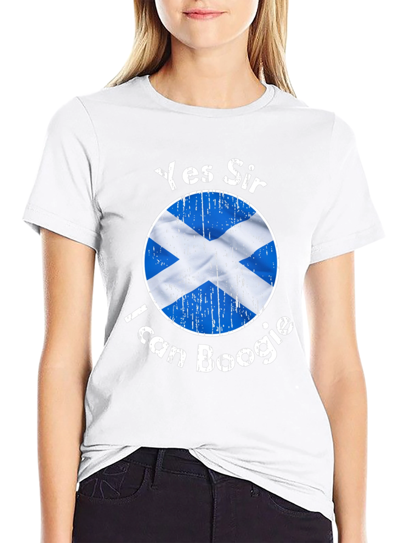 Yes Sir I Can Boogie Scotland Flag Graphic T-Shirt