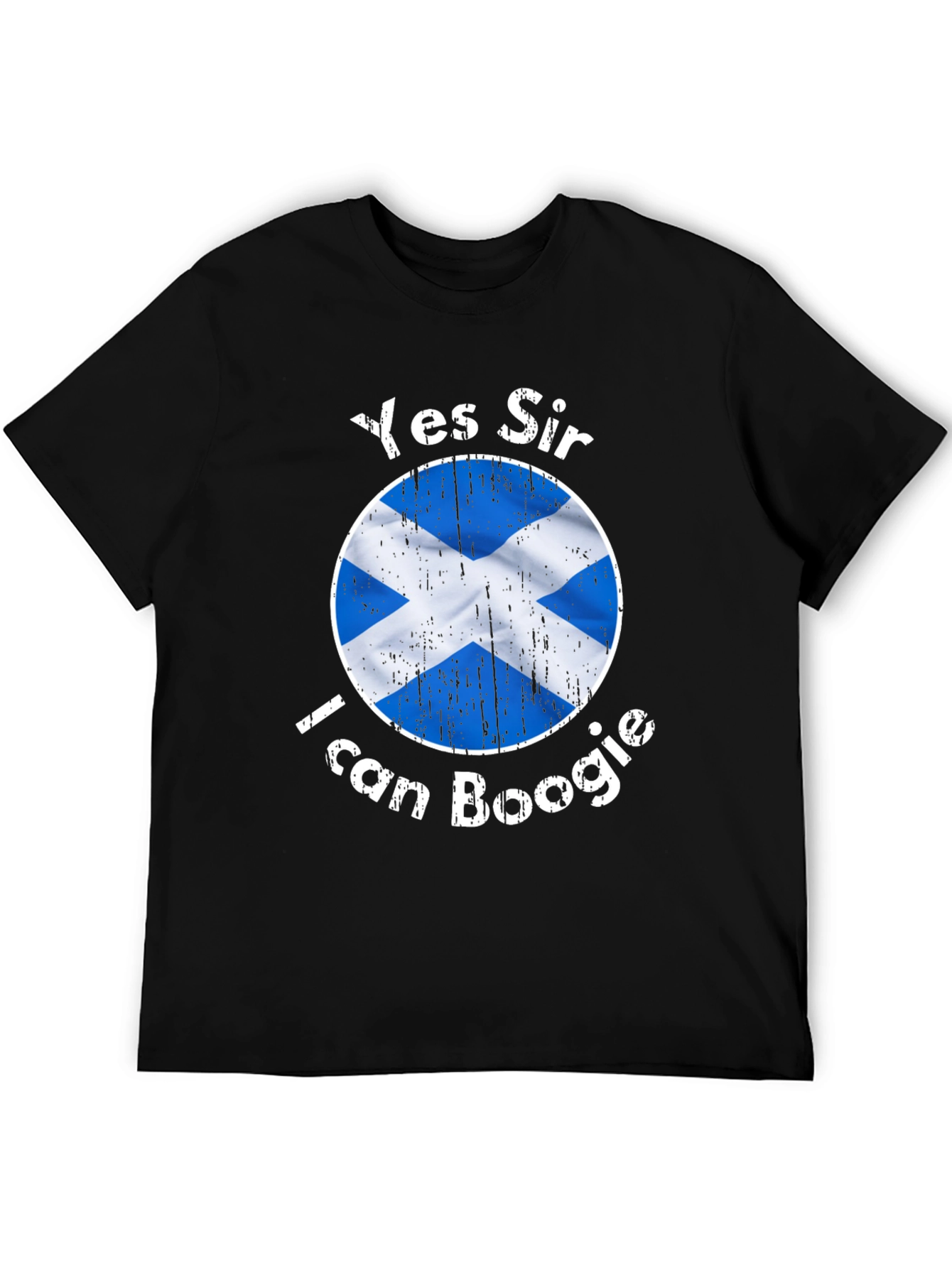 Yes Sir I Can Boogie Scotland Flag Graphic T-Shirt