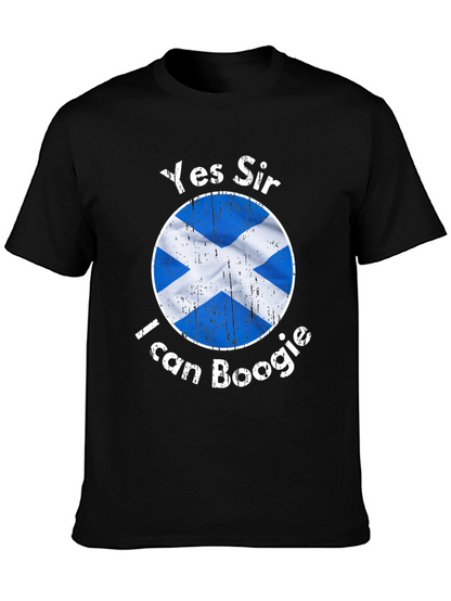 Yes Sir I Can Boogie Scotland Flag Graphic T-Shirt