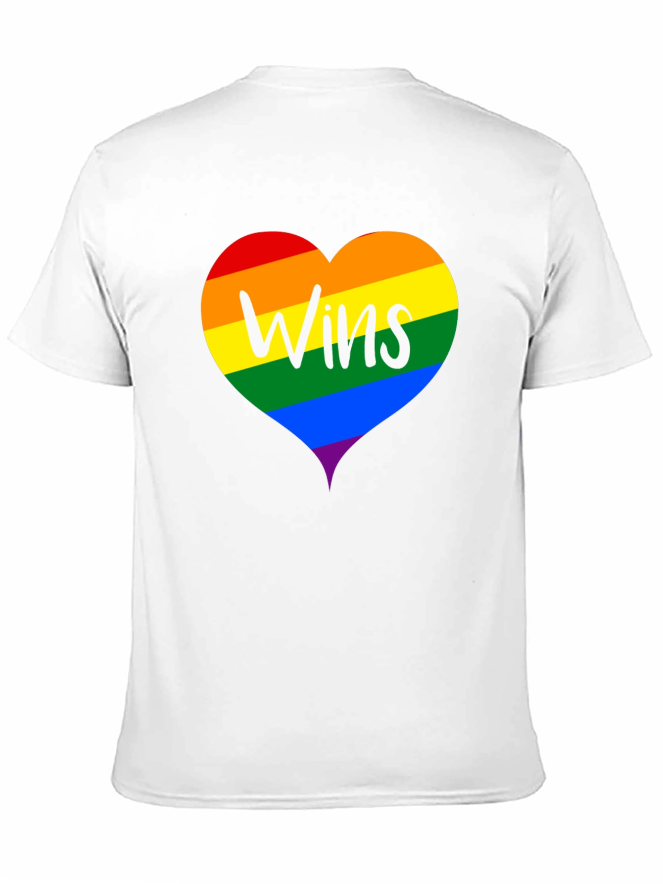 Wins LGBTQ Pride Rainbow Heart T-Shirt