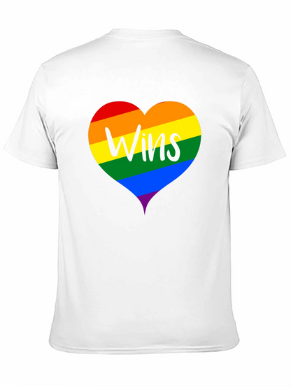 Wins LGBTQ Pride Rainbow Heart T-Shirt