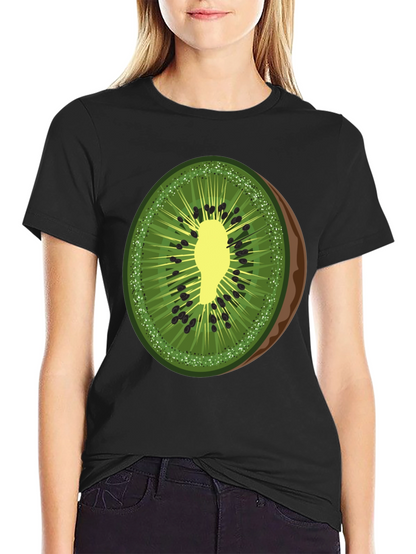 Kiwi Slice Graphic T-Shirt - Fresh Fruit Tee