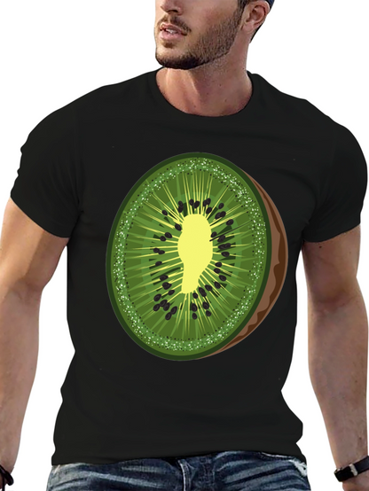 Kiwi Slice Graphic T-Shirt - Fresh Fruit Tee