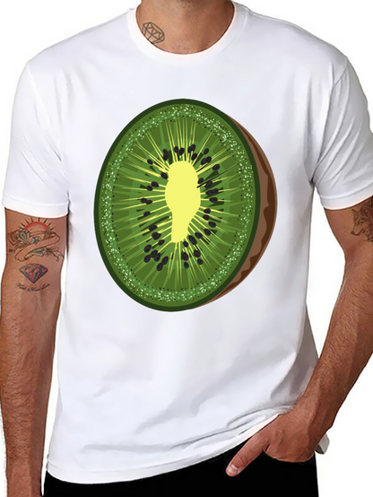Kiwi Slice Graphic T-Shirt - Fresh Fruit Tee