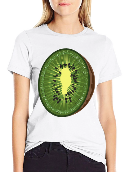 Kiwi Slice Graphic T-Shirt - Fresh Fruit Tee