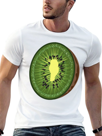 Kiwi Slice Graphic T-Shirt - Fresh Fruit Tee