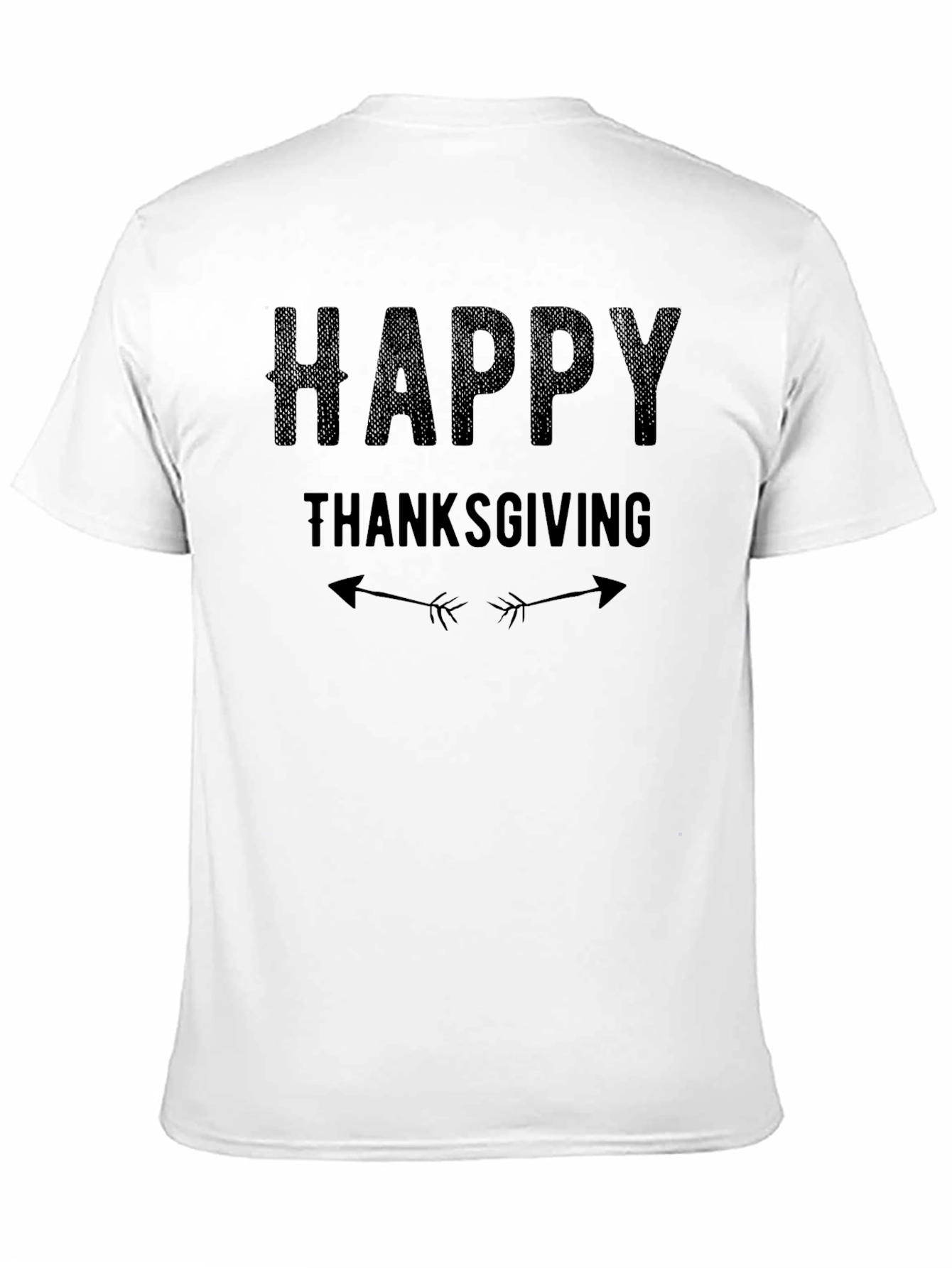 Happy Thanksgiving Graphic Tee - Mens Black T-Shirt