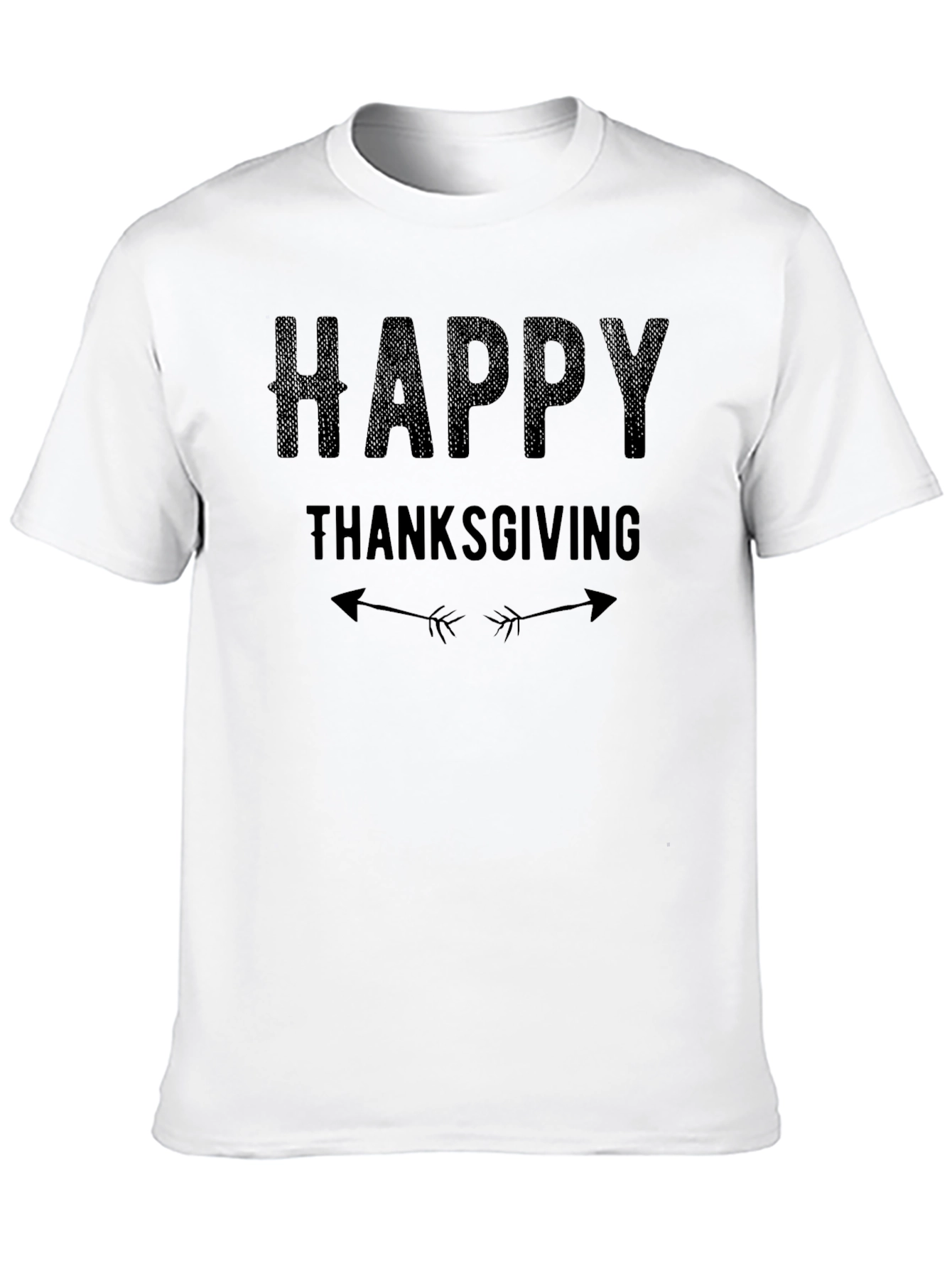 Happy Thanksgiving Graphic Tee - Mens Black T-Shirt