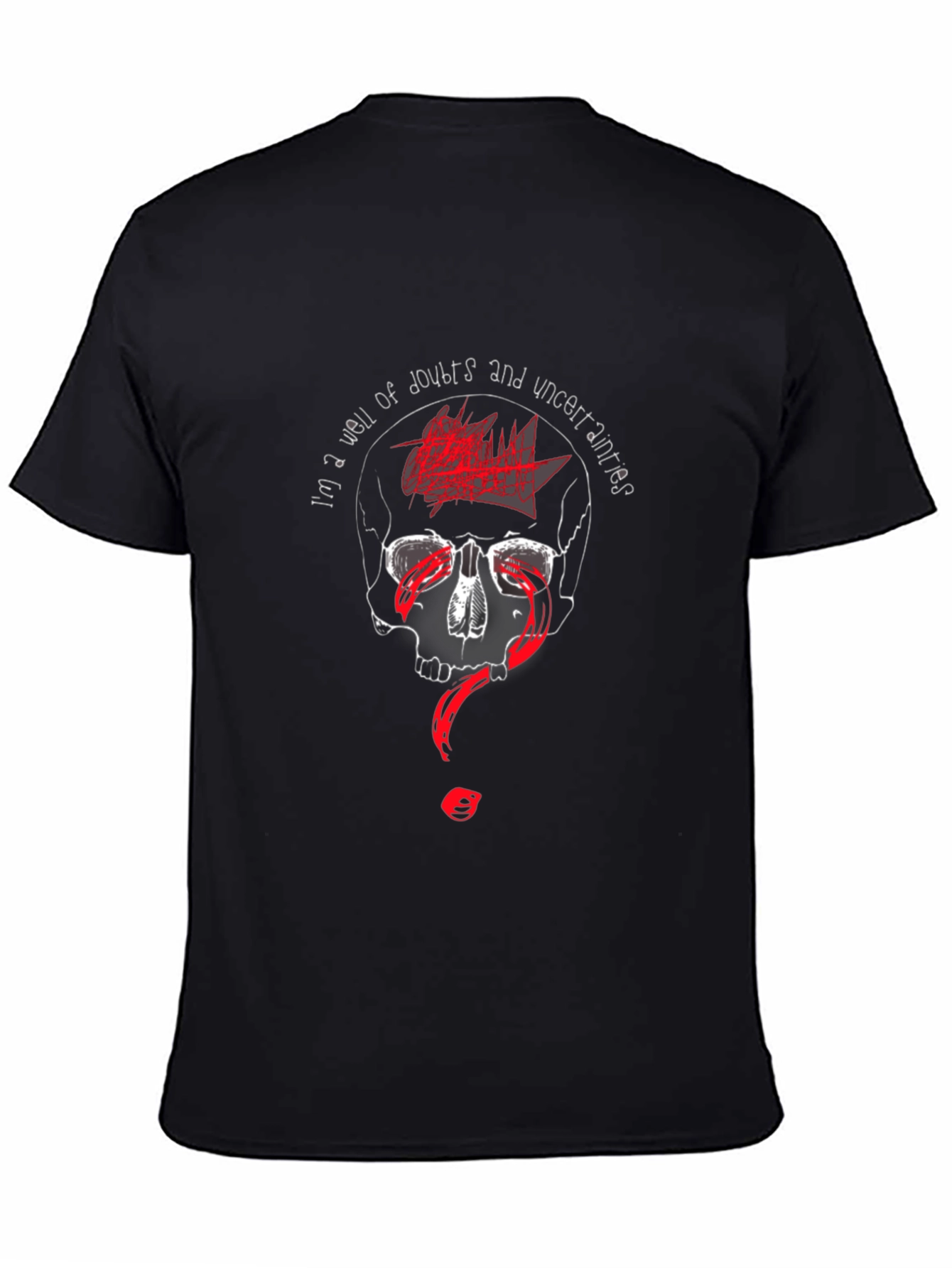 Skull of Doubts Graphic Tee - Black