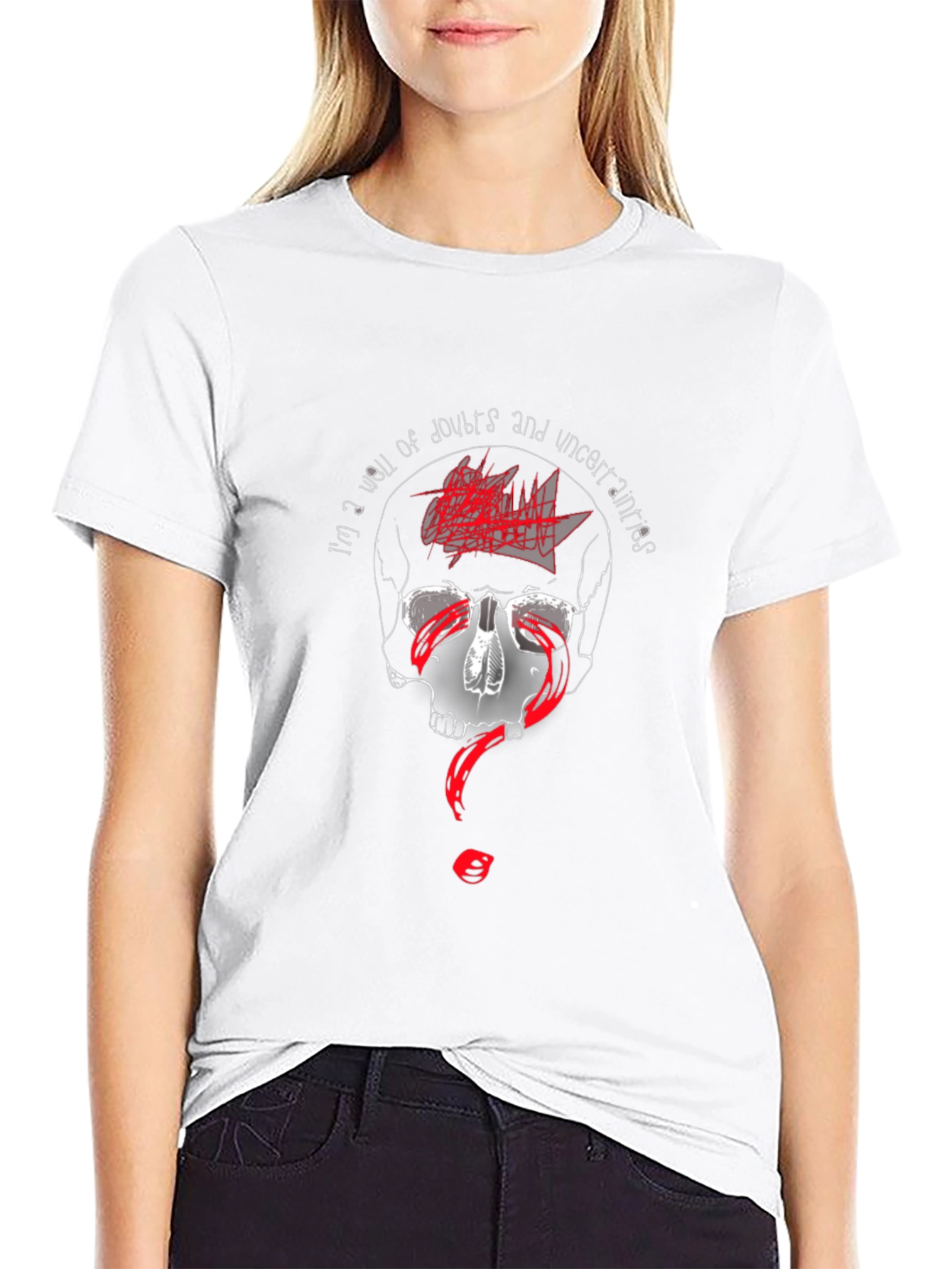 Skull of Doubts Graphic Tee - Black