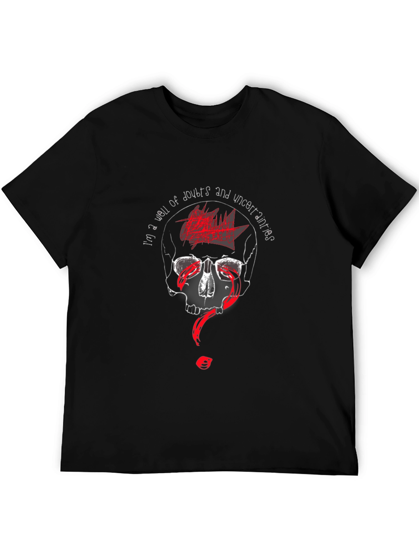 Skull of Doubts Graphic Tee - Black