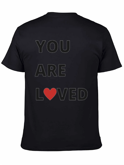You Are Loved Black Graphic Tee Shirt